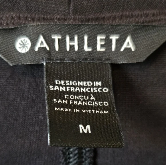 Athleta women Black Long Sleeve Top Size M - Picture 8 of 9
